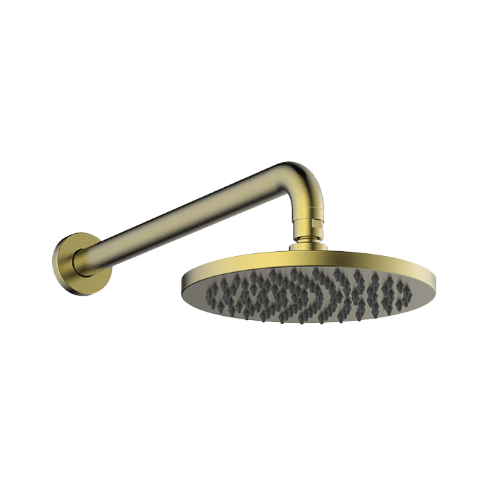 Abey Gareth Ashton Brass Horizontal Shower Arm and Rose - Brushed Brass