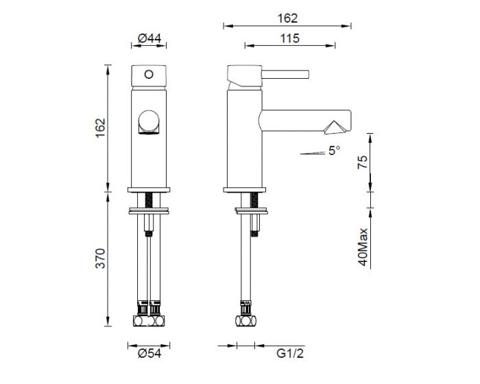 Gareth Ashton Lucia Basin Mixer - Brushed Nickel