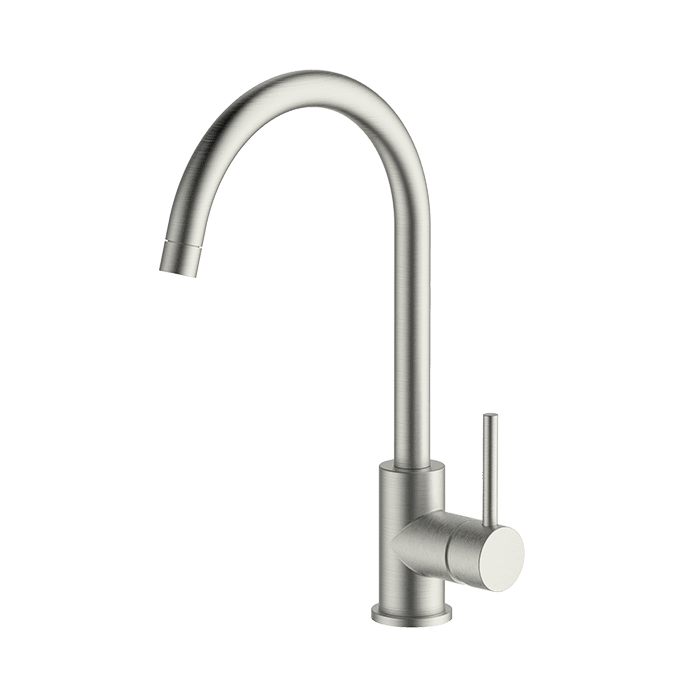 Abey Gareth Ashton Lucia Goose Sidelever Mixer - Brushed Nickel