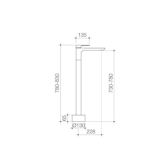 Caroma Urbane II Freestanding Bath Filler Chrome