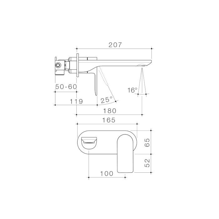 Caroma Urbane II 180mm Wall Basin / Bath Mixer Round Cover Plate Brushed Nickel
