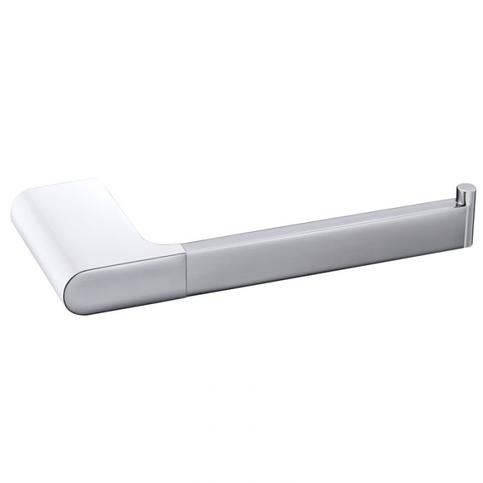 Acl Cora Toilet Roll Holder Matte Black, Chrome and White