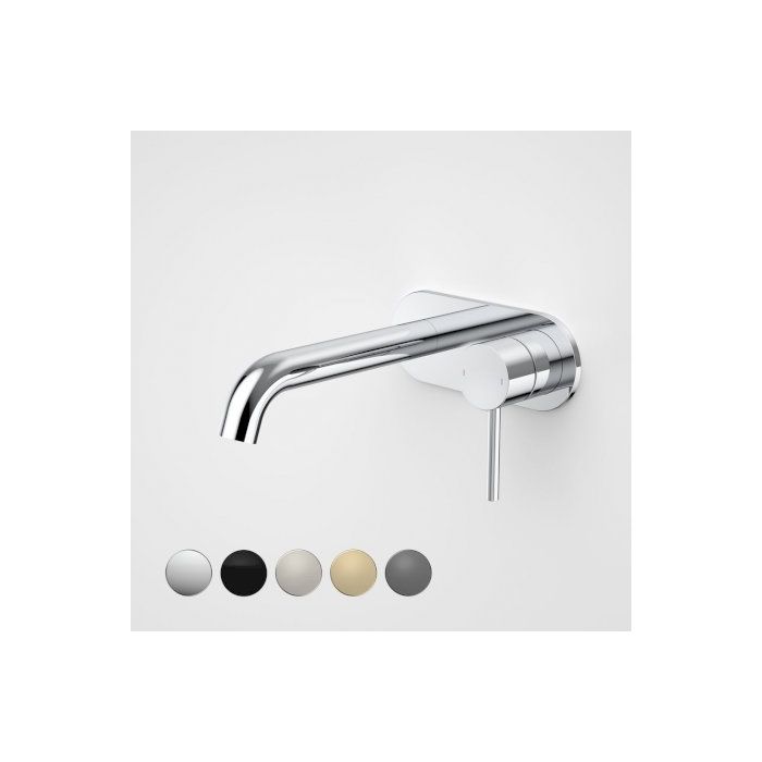 Caroma Liano II 175mm Wall Basin / Bath Mixer - Rounded Cover Plate Chrome