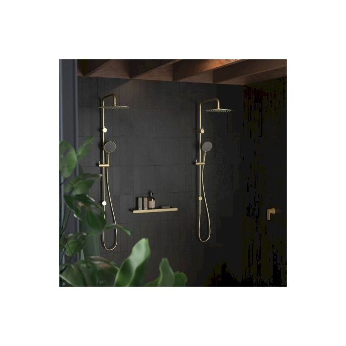Caroma Urbane II Shower System with 300mm Over Head Brushed Brass