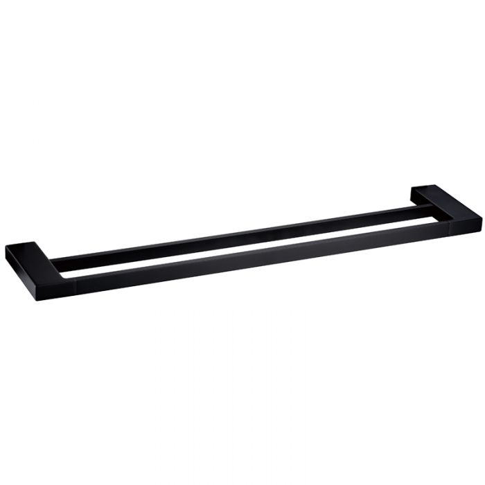 Acl Eden Double Towel Rail Chrome, Matte Black, Chrome and White