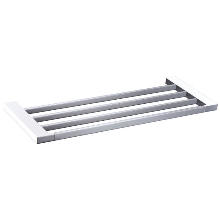 Acl Eden Towel Shelf Chrome, Matte Black, Chrome and White