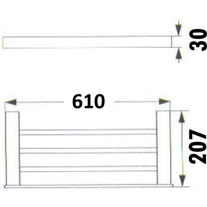 Acl Rosa Towel Shelf Chrome