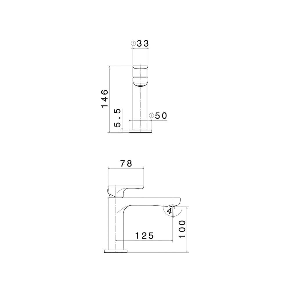Parisi Linfa II Basin Mixer | Matt Black