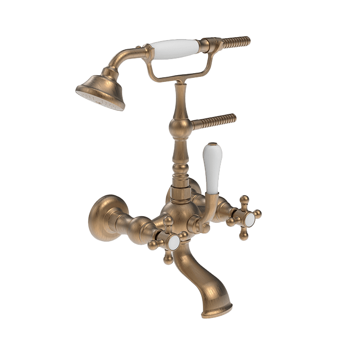 Abey Armando Vicario Provincial Exposed Wall Mounted Bath Filler - Bronze