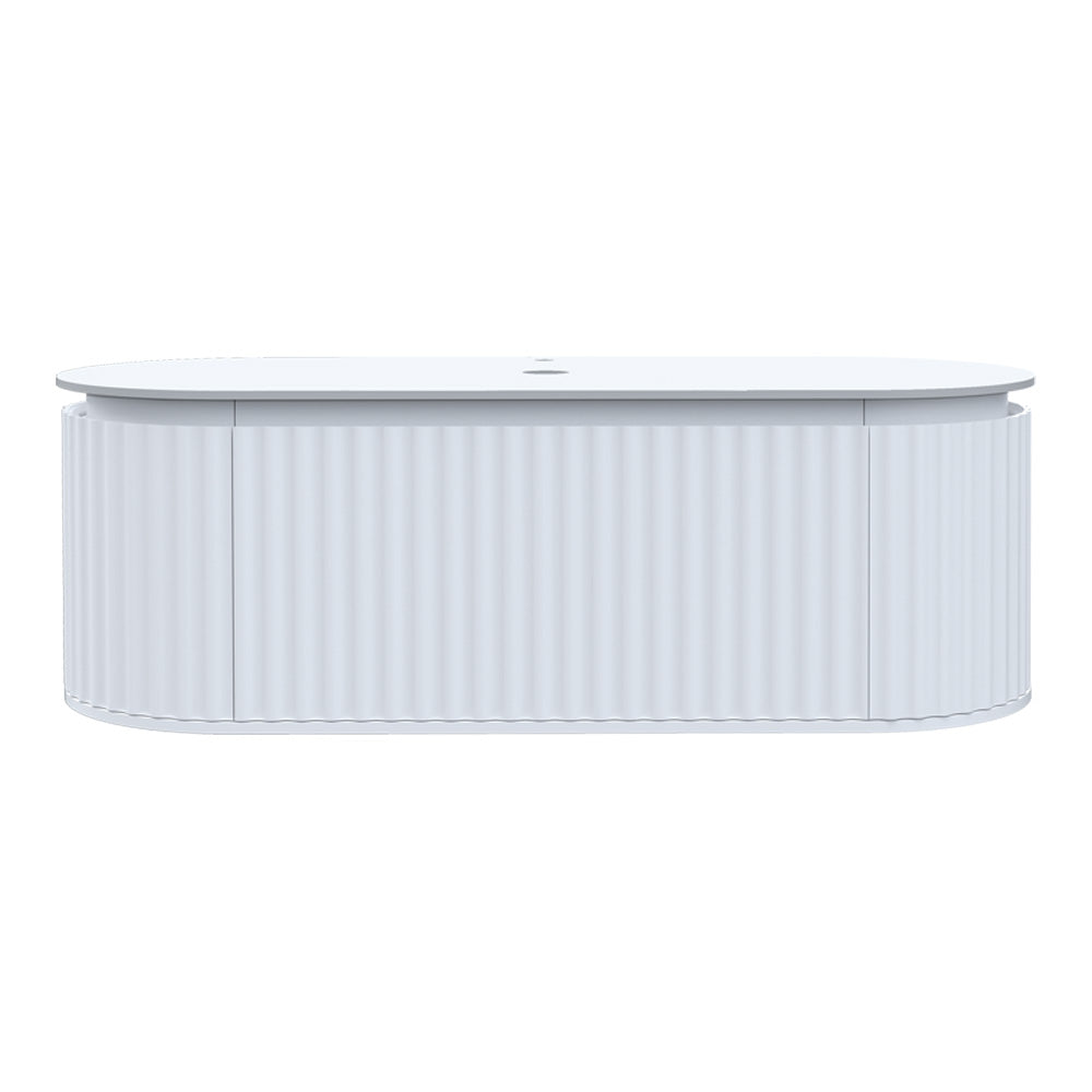 Parisi Abbraccio 1400 Wall Cabinet Matt White with Porcelain Top