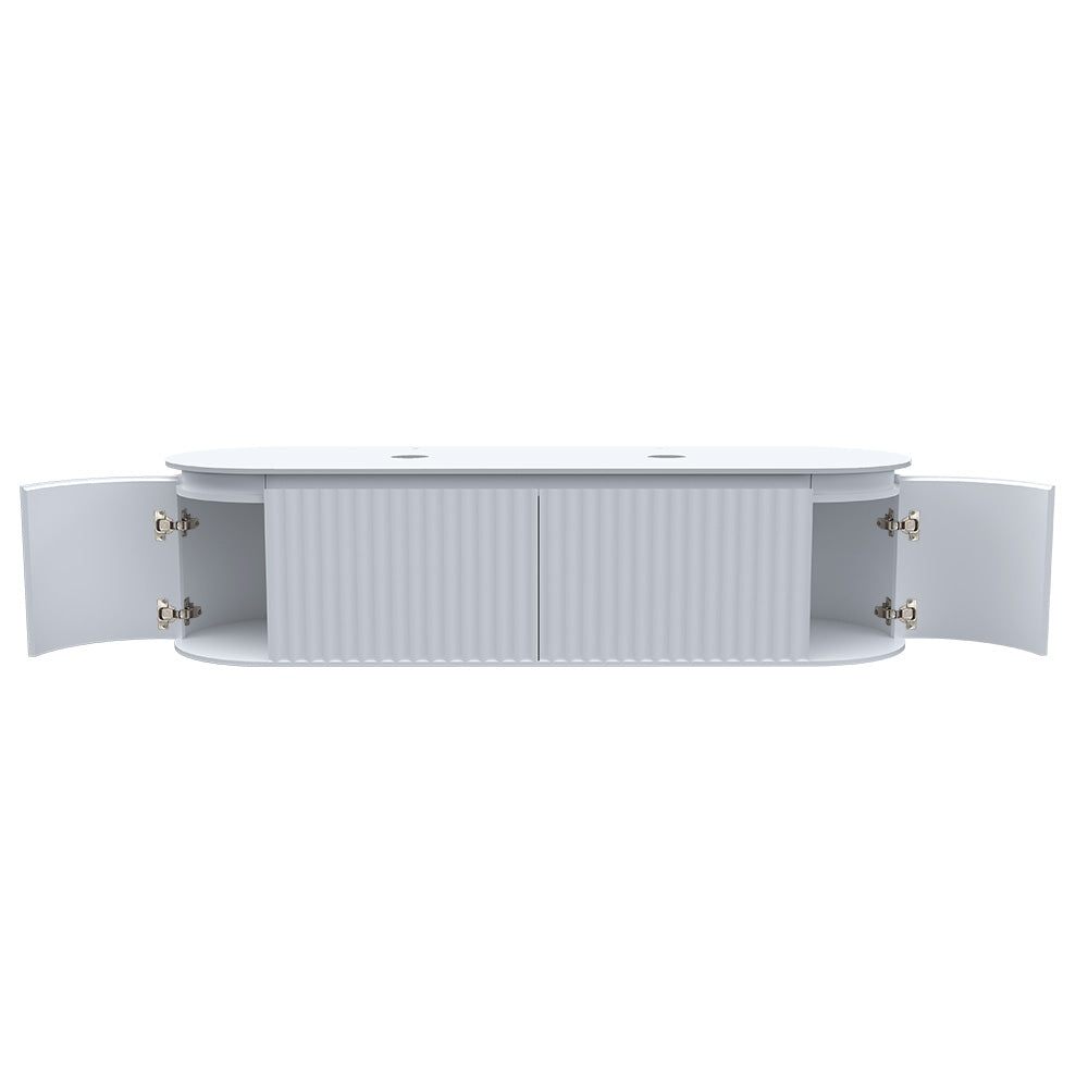 Parisi Abbraccio 1800 Wall Cabinet Matt White with Porcelain Top