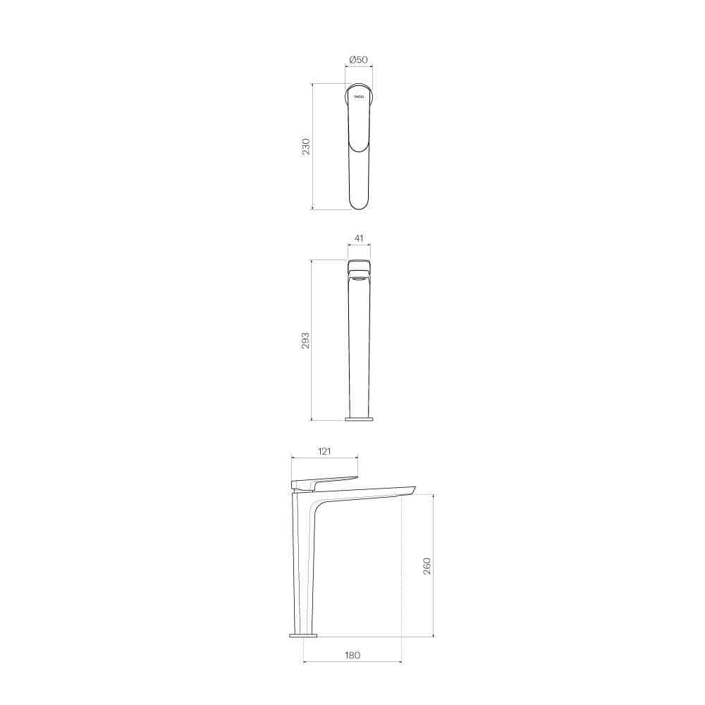 Parisi High Rise Loom Basin Mixer | Chrome