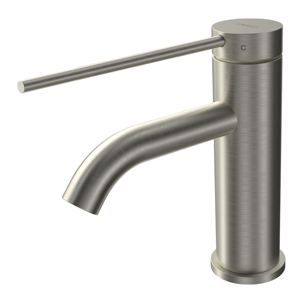Parisi Envy II Basin Mixer with Extended Lever | Brushed Nickle