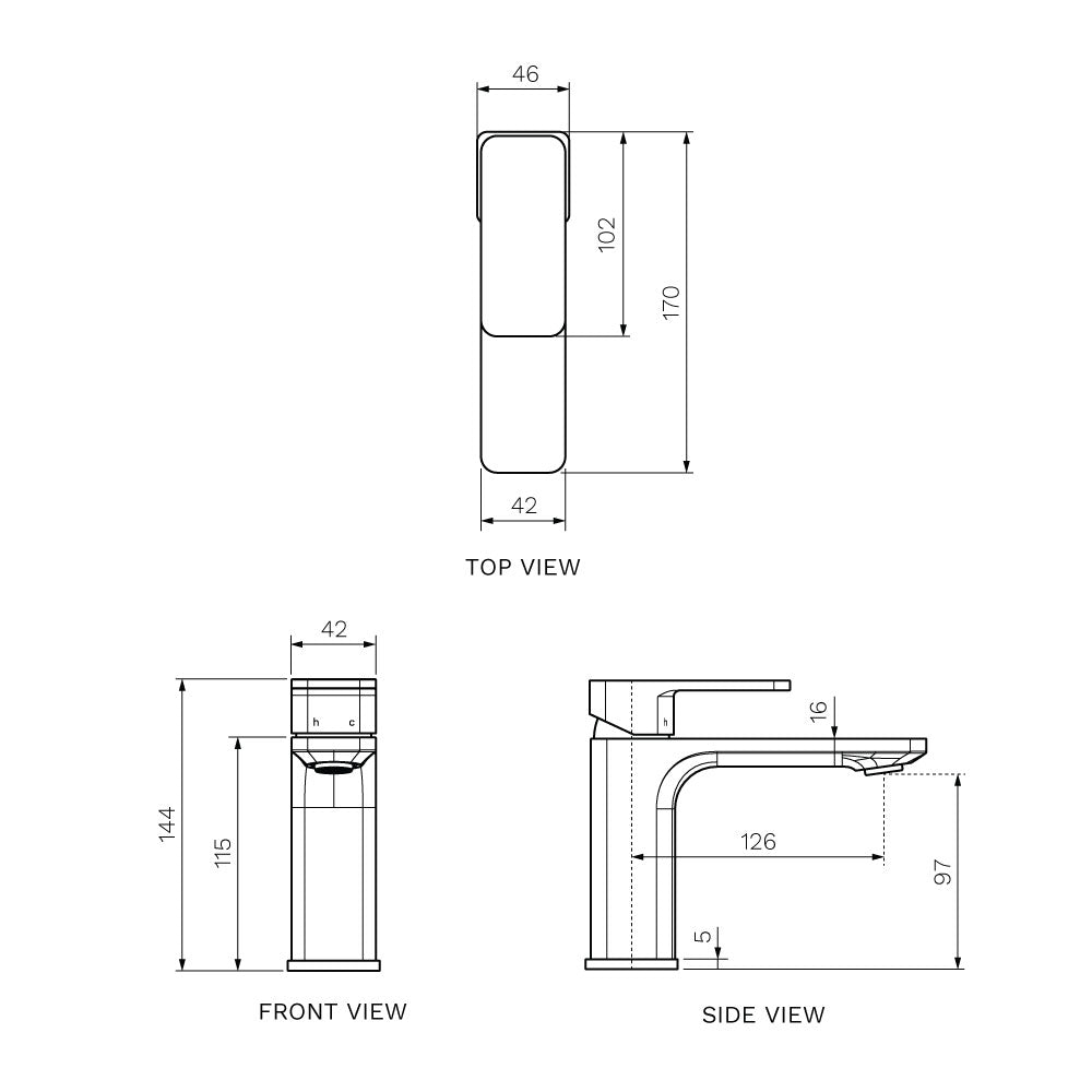 Parisi Quasar II Basin Mixer | Brushed Nickle