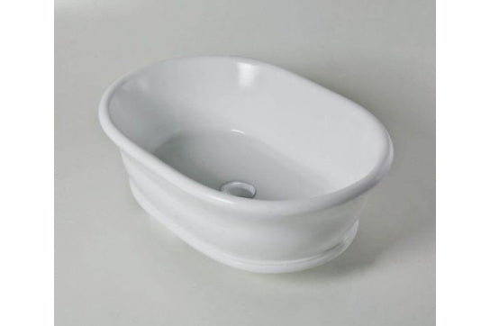Cambridge 54 x 39 TitanCast Solid Surface Above Counter Basin-Satin Silk White