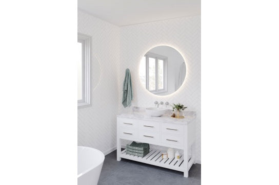 Fino Round 379 Above Counter Basin – Gloss White