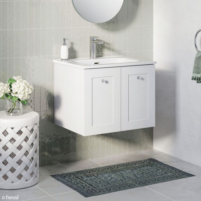 Fienza 600mm Joli Mila Wall Hung Vanity - Satin White