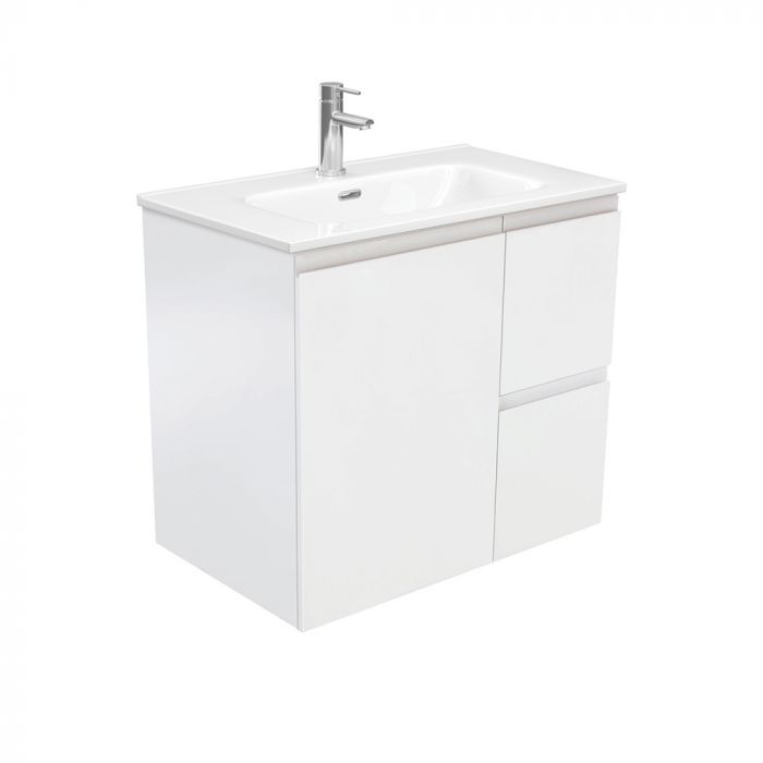 Fienza 750mm Joli Wall Hung Vanity - Satin White