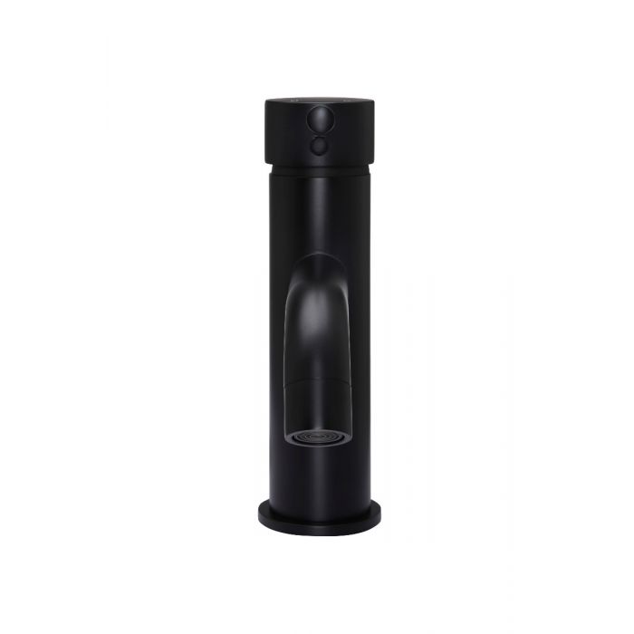 Meir Round Basin Mixer Curved Matte Black MB03