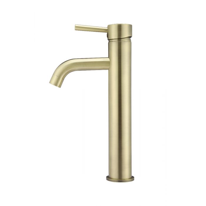 Meir Round Tall Basin Mixer Tiger Bronze Curved MB04-R3-BB