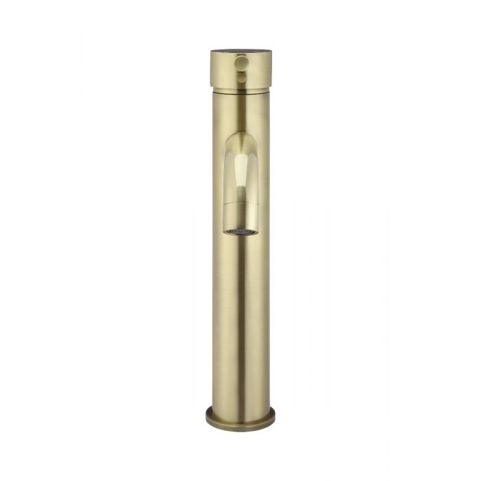 Meir Round Tall Basin Mixer Tiger Bronze Curved MB04-R3-BB
