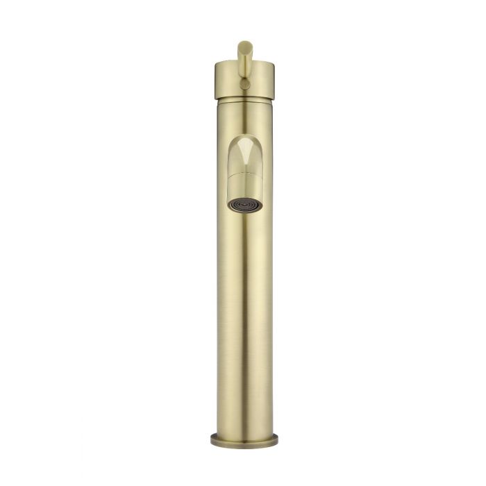 Meir Round Tall Basin Mixer Tiger Bronze Curved MB04-R3-BB