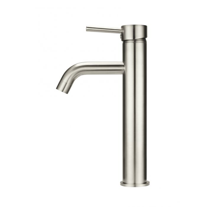 Meir Round Tall Basin Mixer Curved Brushed Nickel