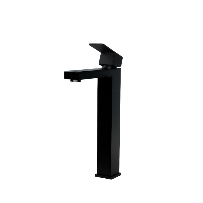 Meir Square Tall Basin Mixer Matte Black MB04