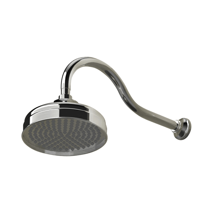 Abey Armando Vicario Provincial Swan Wall Shower and Arm - Chrome