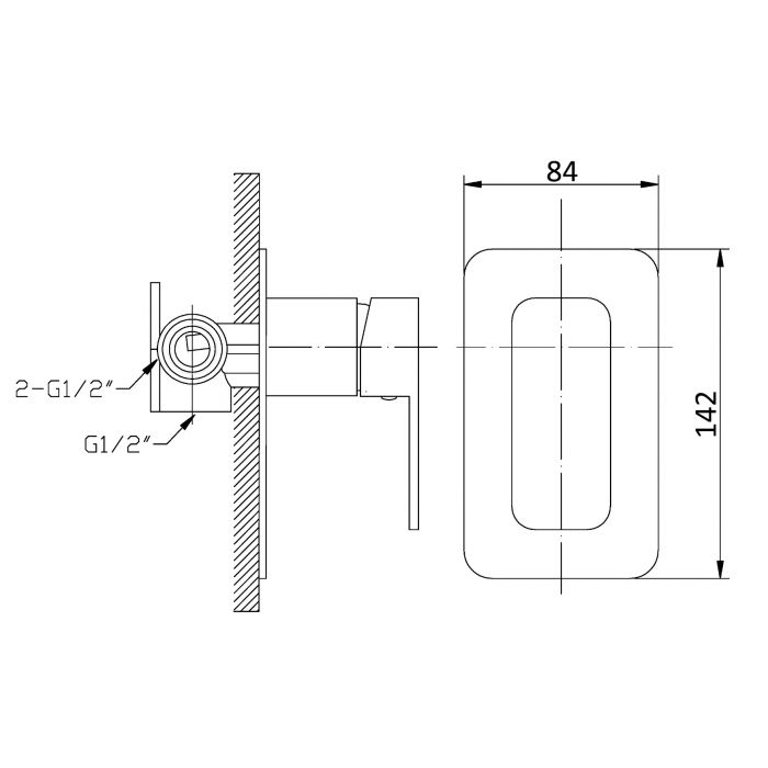 Acl Nova Shower Bath Mixer