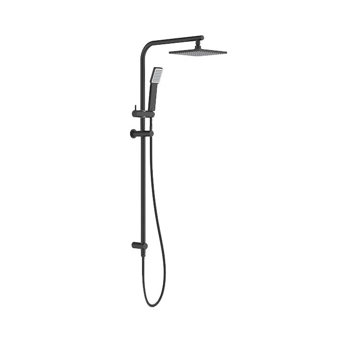 Abey Gareth Ashton Arch Rail and Shower Two In One Shower System - Black