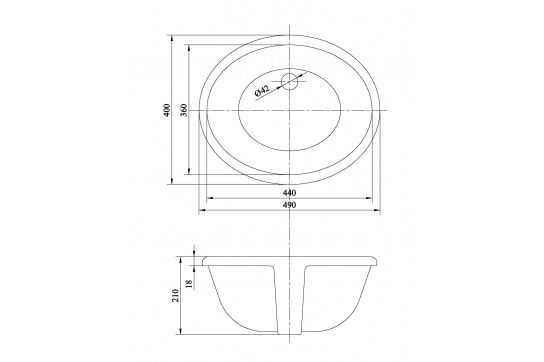 Narva 48 x 39 Under Counter Ceramic Wash Basin