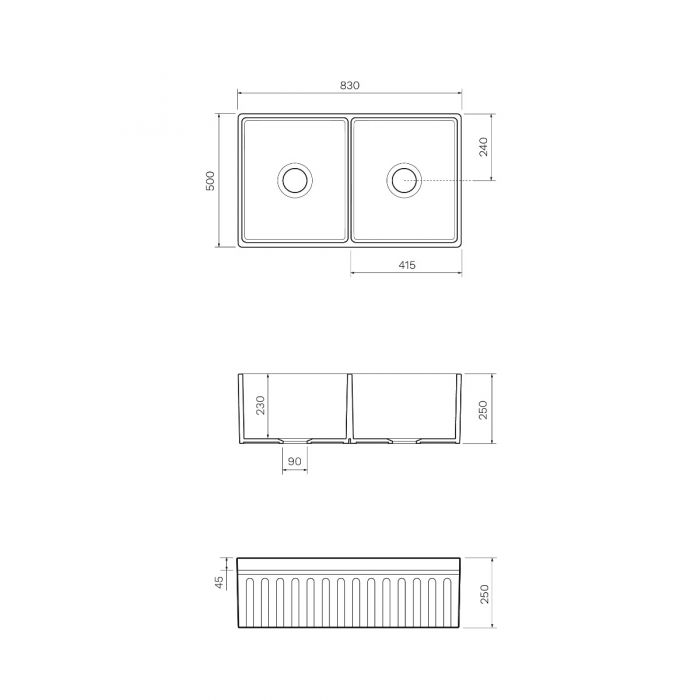Parisi Butler Double Bowl SInk