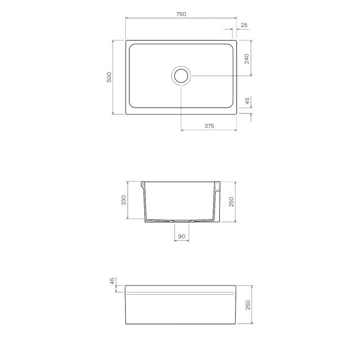 Parisi Butler Single Bowl Sink