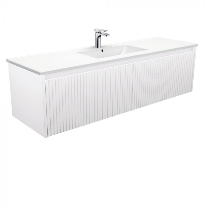 Fienza 1500mm Dolce Alina Wall Hung Vanity - Satin White