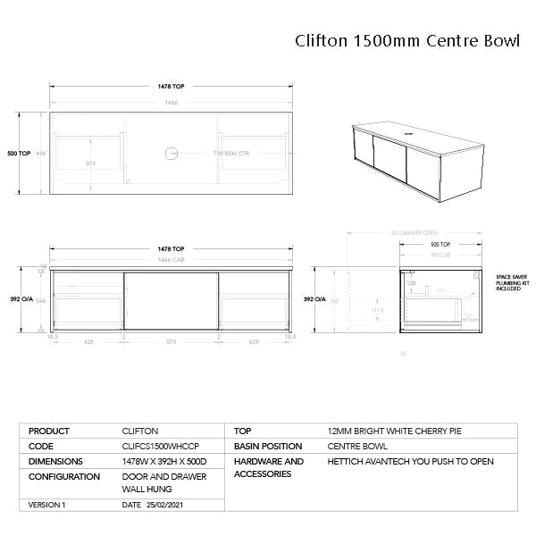 ADP Clifton Wall Hung vanity