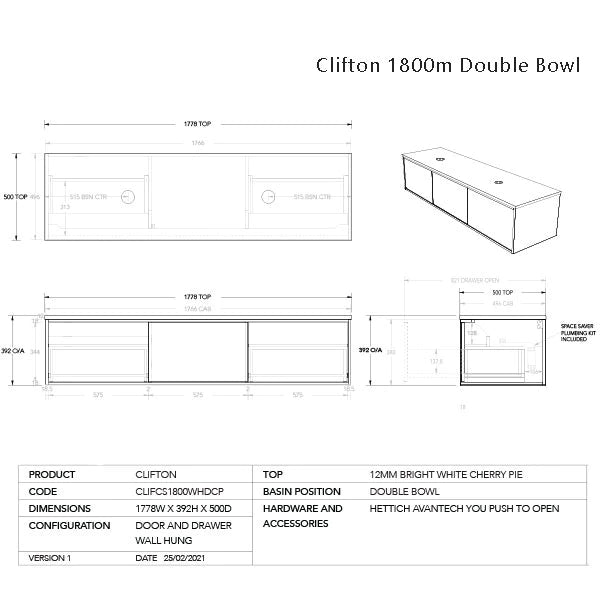 ADP Clifton Wall Hung vanity