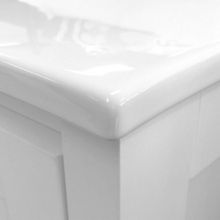 Fienza 900mm Dolce Fingerpull Wall Hung Vanity - Gloss White