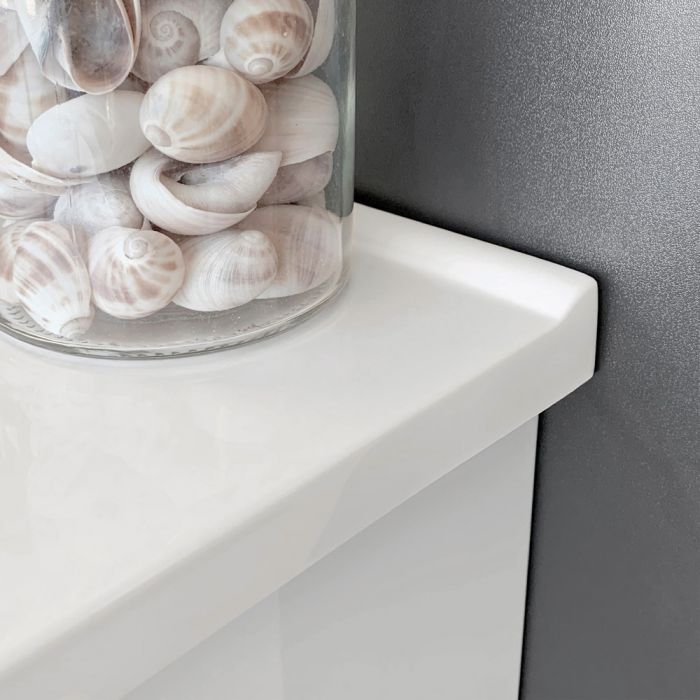 Fienza 900mm Vanessa Top With Fingerpull Cabinet Wall Hung - Satin White