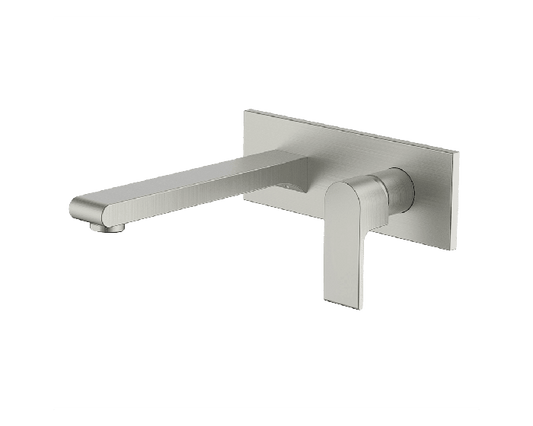 Abey Gareth Ashton Park Avenue Wall Basin / Bath Combination Mixer - Brushed Nickel