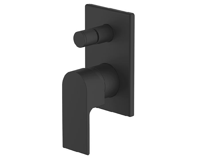 Abey Gareth Ashton Park Avenue Shower Bath Wall Mixer W Divertor - Black