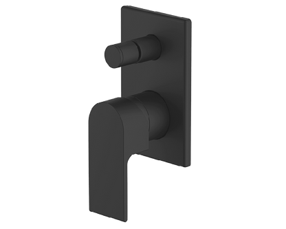 Abey Gareth Ashton Park Avenue Shower Bath Wall Mixer W Divertor - Black