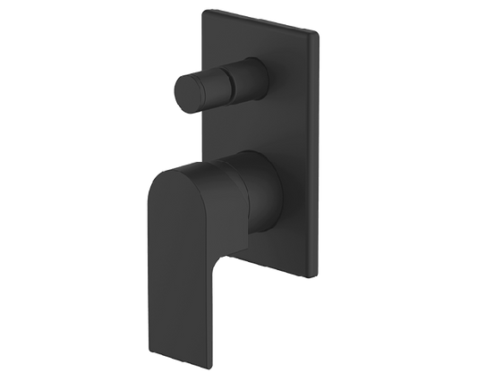 Abey Gareth Ashton Park Avenue Shower Bath Wall Mixer W Divertor - Black