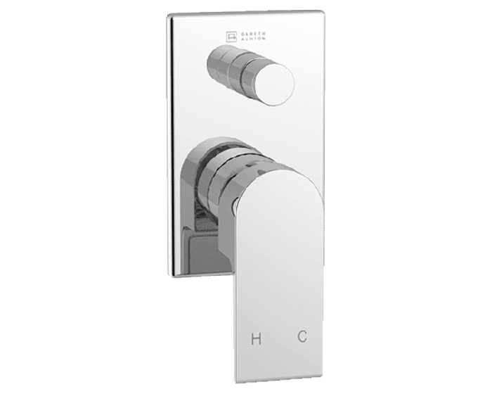 Abey Gareth Ashton Park Avenue Shower Bath Wall Mixer W Divertor - Gun Metal