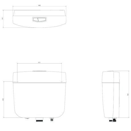 Slimline Pull Cord Single Flush Cistern