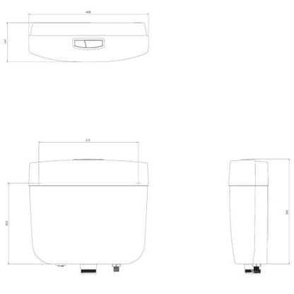 Slimline Pull Cord Single Flush Cistern