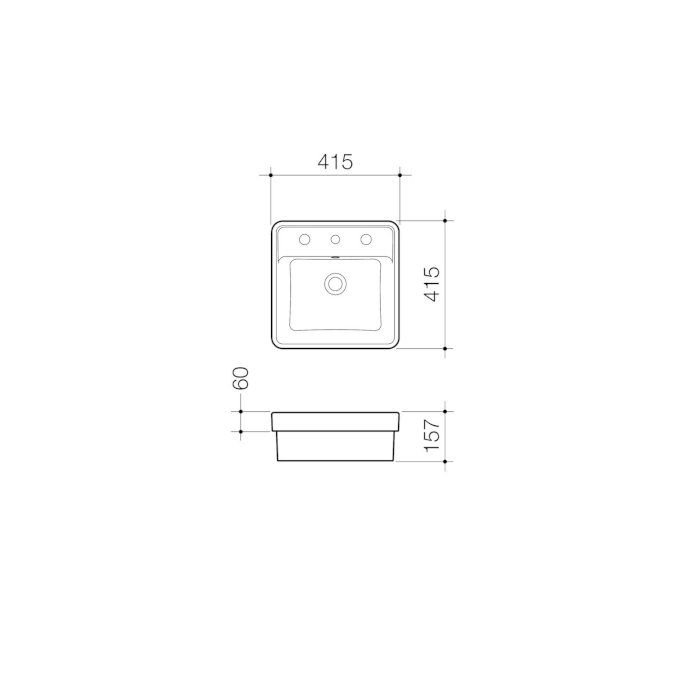 Caroma Carboni II Inset Basin