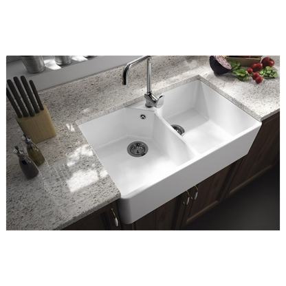 Turner Hastings Chester 80 x 50 Double Flat Front Fine Fireclay Butler Sink