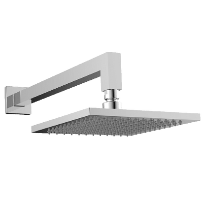 Abey Gareth Ashton Square Brass Horizontal Shower Arm and Rose - Chrome