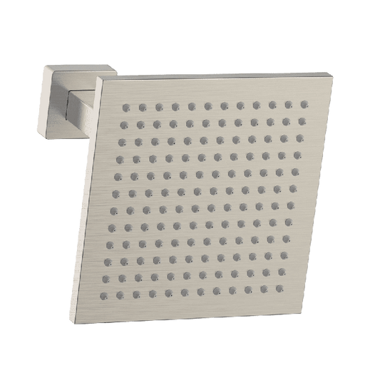 Abey Gareth Ashton Brass 200mm x 200mm Square Shower Head with 200mm Ceiling Dropper - Brushed Nickel